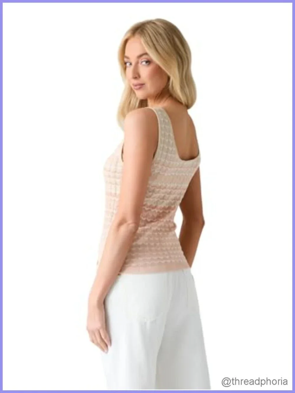 Eco Viscose Sleeveless Knit Sweater Tank Top Scoop Neck Slim Fit